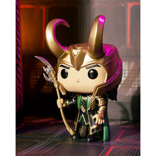Load image into Gallery viewer, Funko Pop! Marvel: Avengers Loki with Scepter #985 Vinyl Figure - Entertainment Earth Exclusive w/Free 0.45mm Pop Shield Protector