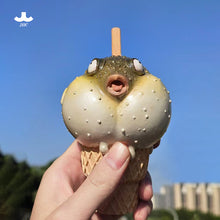 Load image into Gallery viewer, JXK-Pufferfish Ice Cream Figurine by JXK *Pre-Order*