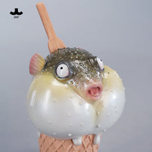 Load image into Gallery viewer, JXK-Pufferfish Ice Cream Figurine by JXK *Pre-Order*