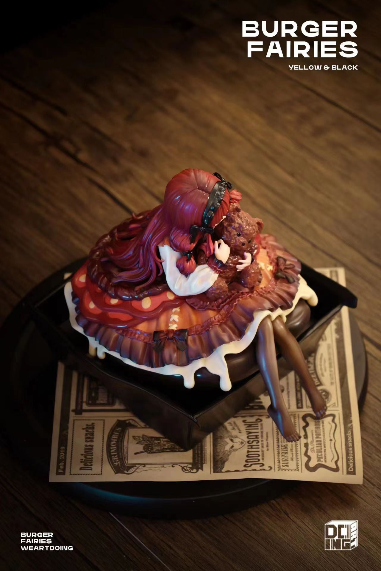 Sleeping Beauty - Burger Fairies - Black (basic edition) by We Art