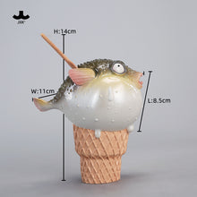 Load image into Gallery viewer, JXK-Pufferfish Ice Cream Figurine by JXK *Pre-Order*