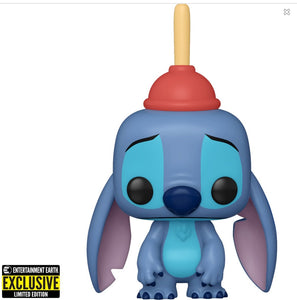 Funko Pop! Lilo & Stitch Stitch with Plunger #1354 - Entertainment Earth Exclusive w/0.5mm Pop Protector