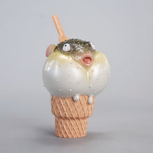 Load image into Gallery viewer, JXK-Pufferfish Ice Cream Figurine by JXK *Pre-Order*