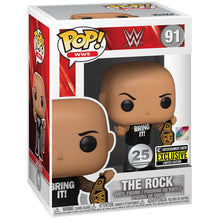 Load image into Gallery viewer, Funko Pop! WWE: The Rock with Championship Belt #91 Entertainment Earth Exclusive w/free 0.45mm Pop Shield Protector