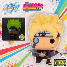 Load image into Gallery viewer, Funko Pop! Animation: Boruto with Marks Glow-in-the-Dark #1035 - Entertainment Earth Exclusive w/free 0.45mm Pop Shield Protector