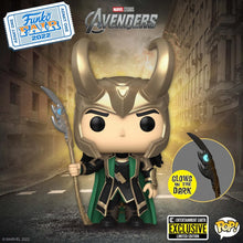 Load image into Gallery viewer, Funko Pop! Marvel: Avengers Loki with Scepter #985 Vinyl Figure - Entertainment Earth Exclusive w/Free 0.45mm Pop Shield Protector