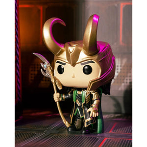 Funko Pop! Marvel: Avengers Loki with Scepter #985 Vinyl Figure - Entertainment Earth Exclusive w/Free 0.45mm Pop Shield Protector