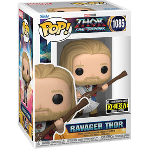 Funko Pop! Marvel: Thor Love and Thunder - Ravager Thor #1085 Entertainment Earth Exclusive w/free 0.45mm Pop Sheild Protector